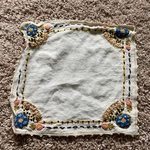 Vintage hand embroidered linen